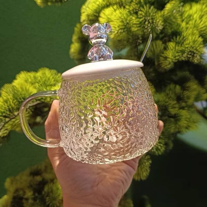⁦مج منقرش زجاج بغطاء دبدوب⁩ - الصورة ⁦1⁩